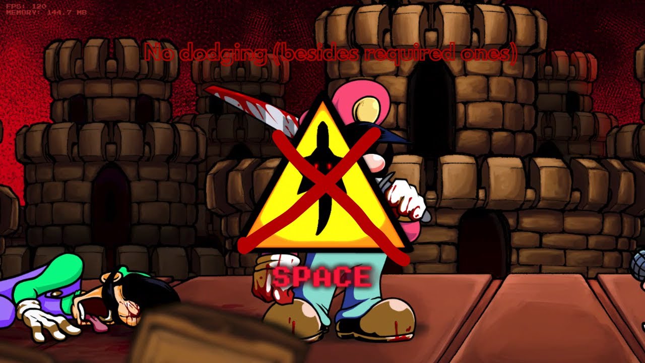 No hope but I only dodged 2 times | FNF Mario Madness