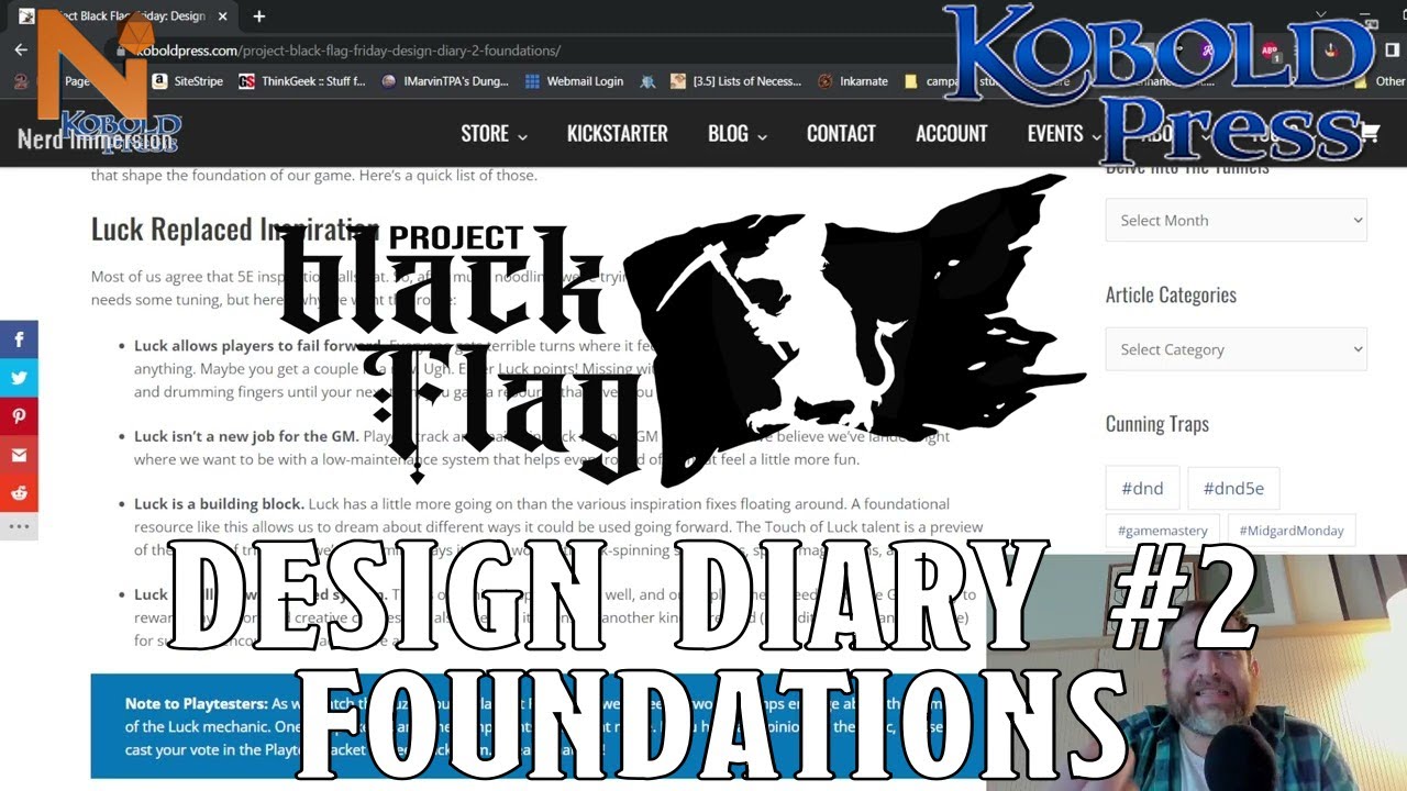 Project Black Flag Design Diary #2, Foundations! | Nerd Immersion