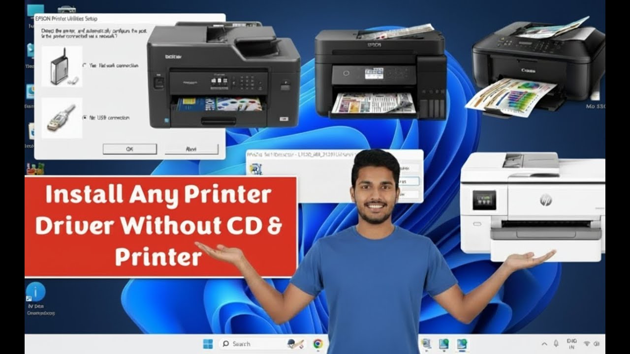 How to Install ANY Printer Driver Without CD or Printer Connected (HP, Canon, Epson, Windows PC)