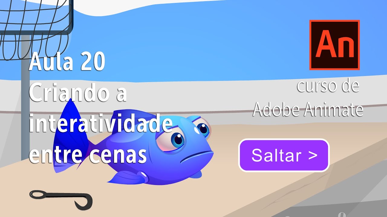 [Adobe Animate]Aula 20 Criando interatividade entre cenas | Pedro Jordan