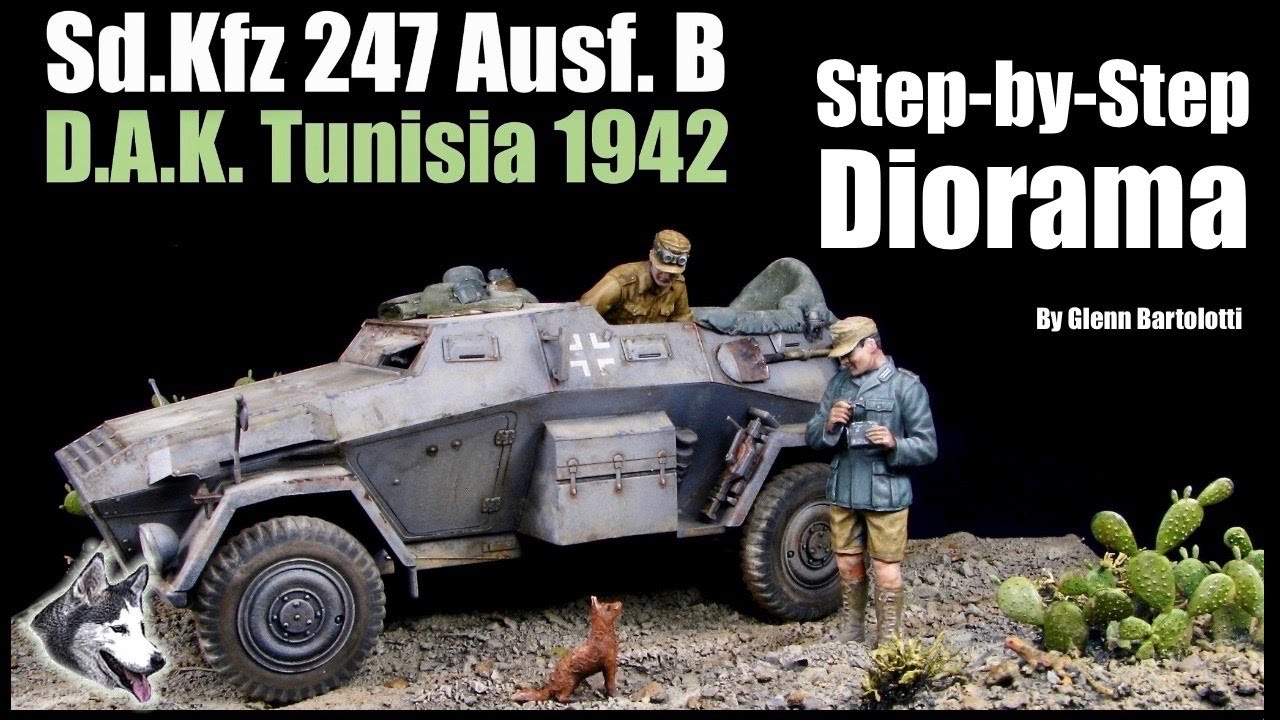 Диорама Второй мировой войны в Северной Африке в масштабе 1/35.