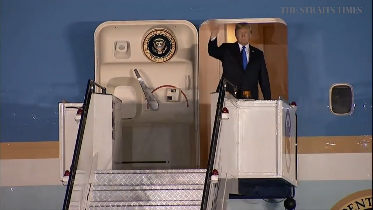 Trump-Kim summit: Donald Trump arrives in Singapore