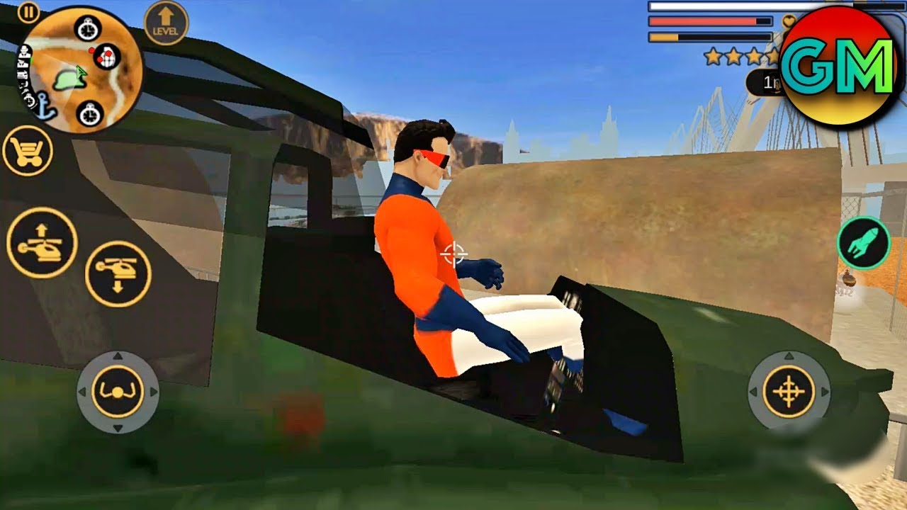 Vegas Crime Simulator #Superhero Helicopter Landing  (by Naxeex LLC) Android Gameplay HD