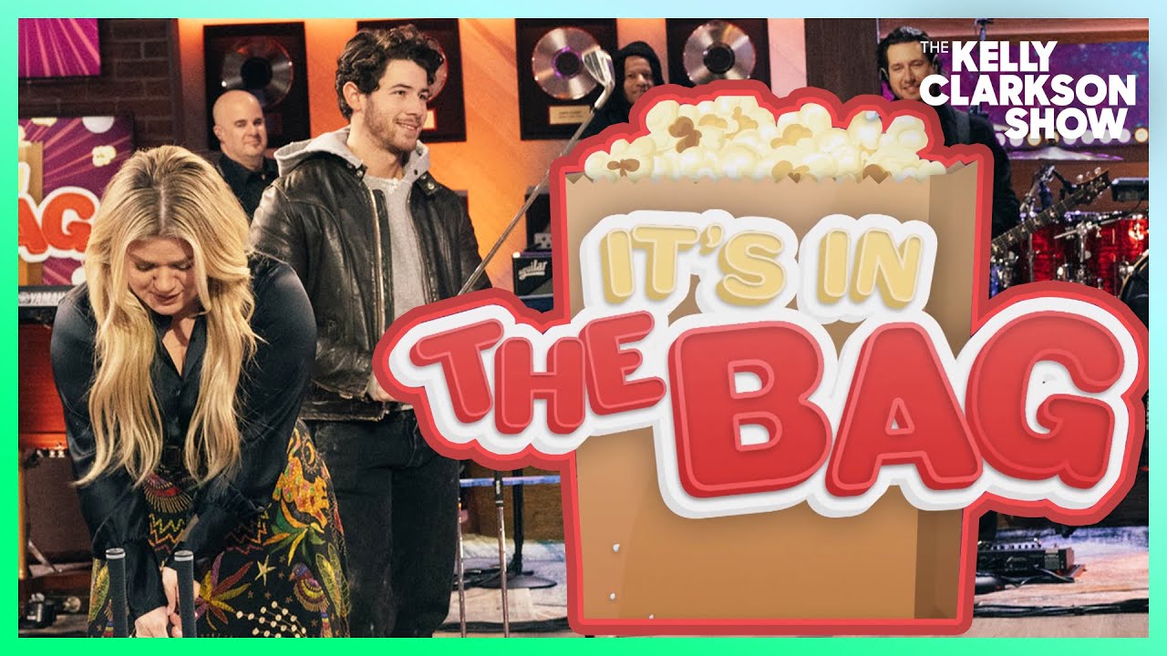 Nick Jonas & Kelly Clarkson Get Competitive Playing Popcorn Golf