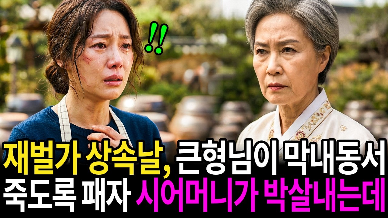 재벌가 상속날, 큰며느리가 막내며느리 죽도록 패자 시어머니가 박살내는데..인생사연 | 노후사연 | 사이다 사연 | 시니어사연 | 라디오사연