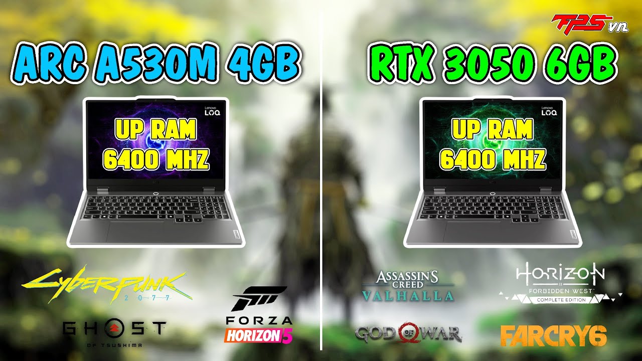 ARC A530m4GB VS RTX 3050 6GB