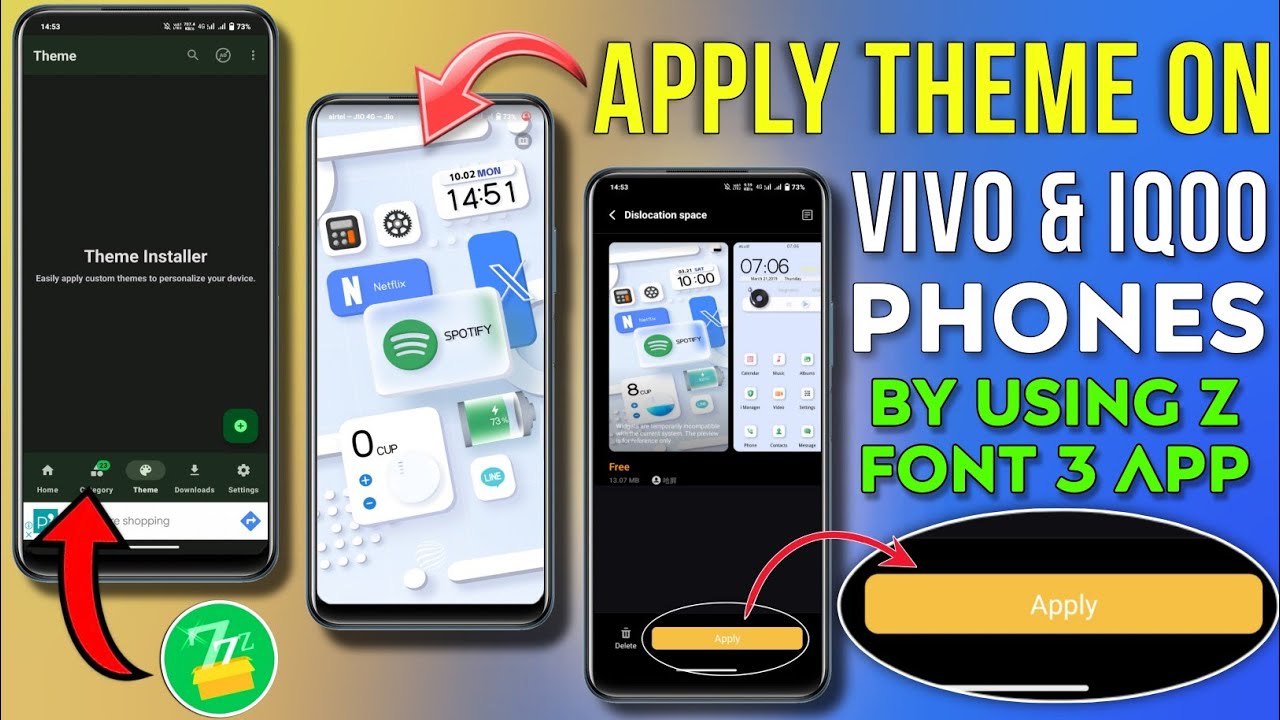Apply Thrid Party Theme On Vivo & IQoo Phone | Use Zfont For Apply Third Party Theme On Vivo Phones