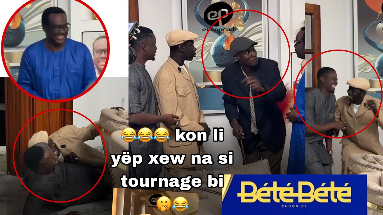 Tournage serie bete bete saison 3 😂😂 Dame ak nidjaye dji 