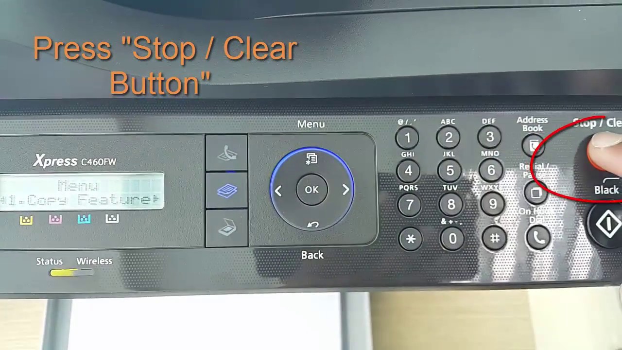 How to put Samsung Xpress C460FW printer in 