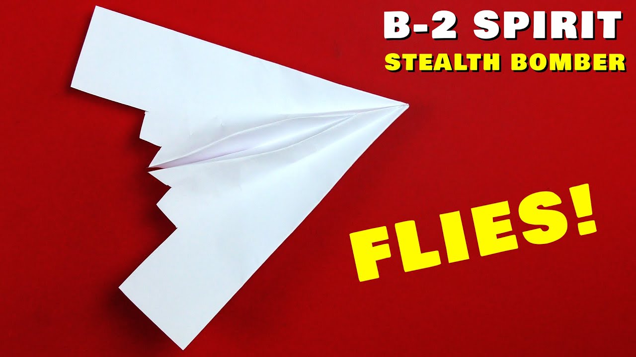 Как сделать из бумаги бомбардировщик-невидимку B-2 Spirit, который летает!