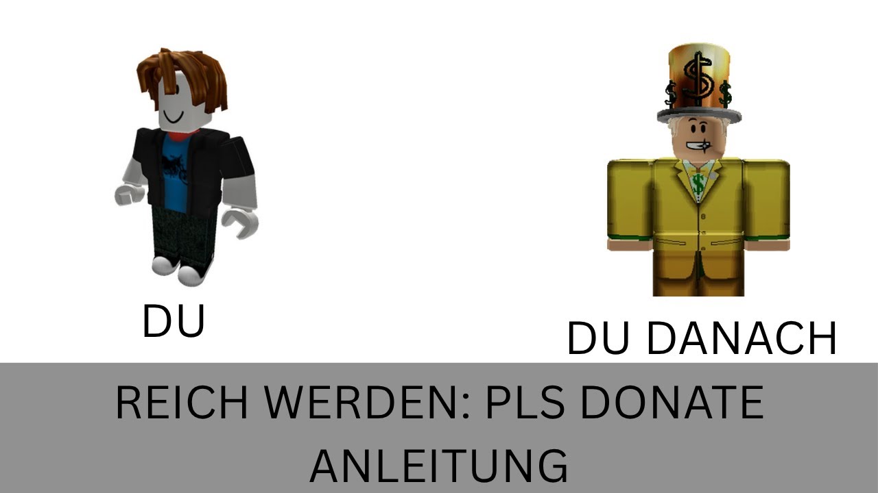ROBLOX : REICH WERDEN DURCH PLS DONATE (Tutorial f&uuml;r Anf&auml;nger) (Anleitung f&uuml;r Anf&auml;nger)