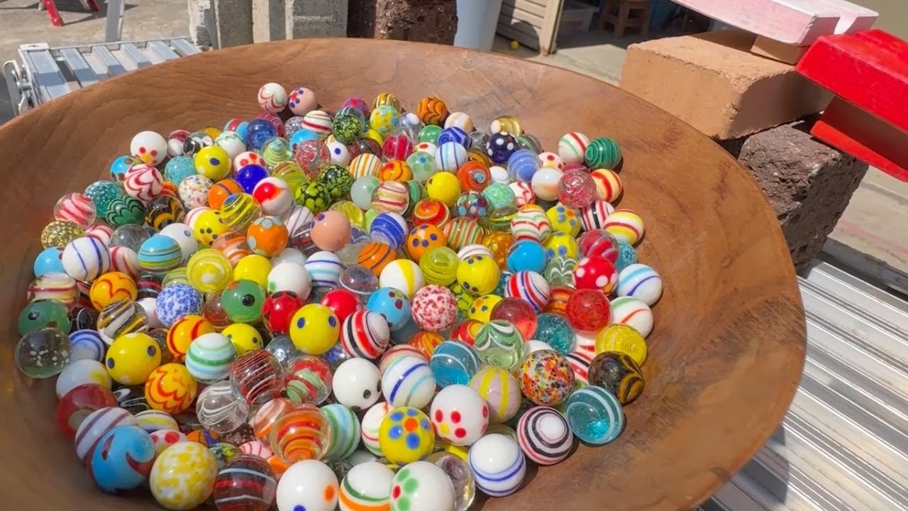 1000 Marbles☆Singing and dancing☆Artist's wooden DIY☆彡ASMR compilation