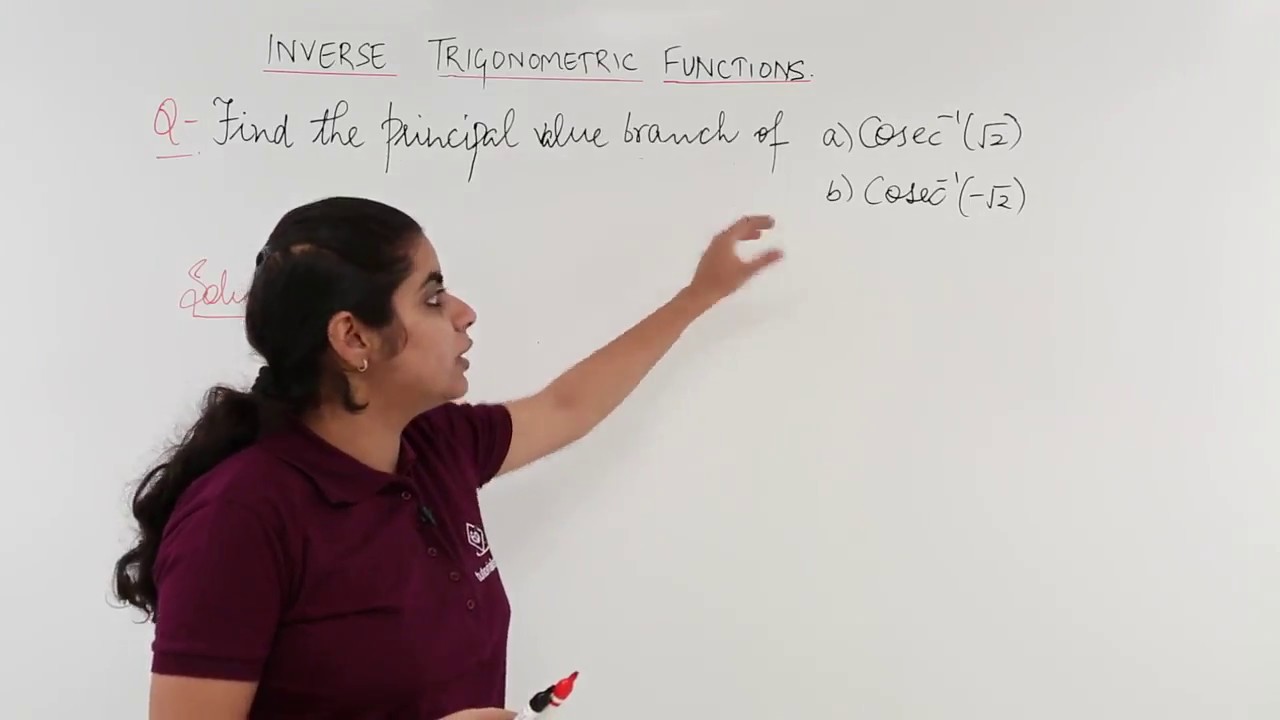 Class 12th &ndash; Numerical 5 on Principal value Branch | Trigonometric Function | Tutorials Point