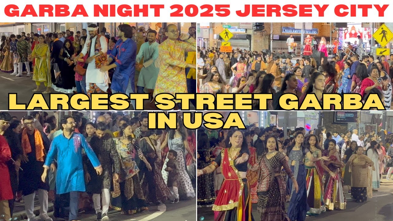 Navratri Garba 2025 Jersey City New Jersey | USA | Largest Street Garba in USA