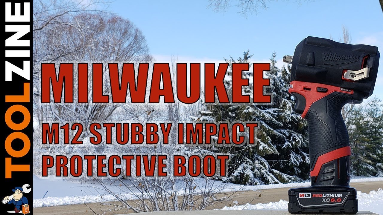 Milwaukee M12 Stubby Impact Protective Boot 49-16-2554 Install 1/2 and 3/8