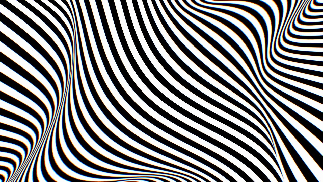 Black and White Optical Illusion Twisted Stripes Abstract Pattern Art 4K VJ Loop Moving Background