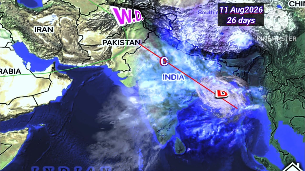 NEXT 30 Days Weather System Map Analysis South Asia 17 July 2026 Monsoon Active Condition 48 hours.