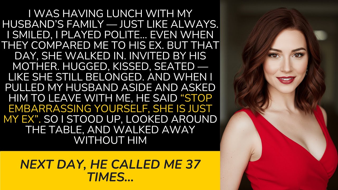 His Ex Showed Up to Our Family Lunch Invited By His Mother… I Smiled, Stood Up, and...