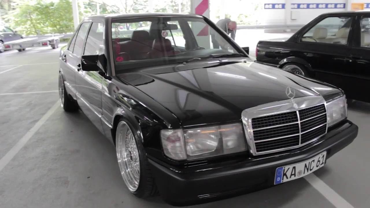 Mercedes-Benz 190E W201 black with 19