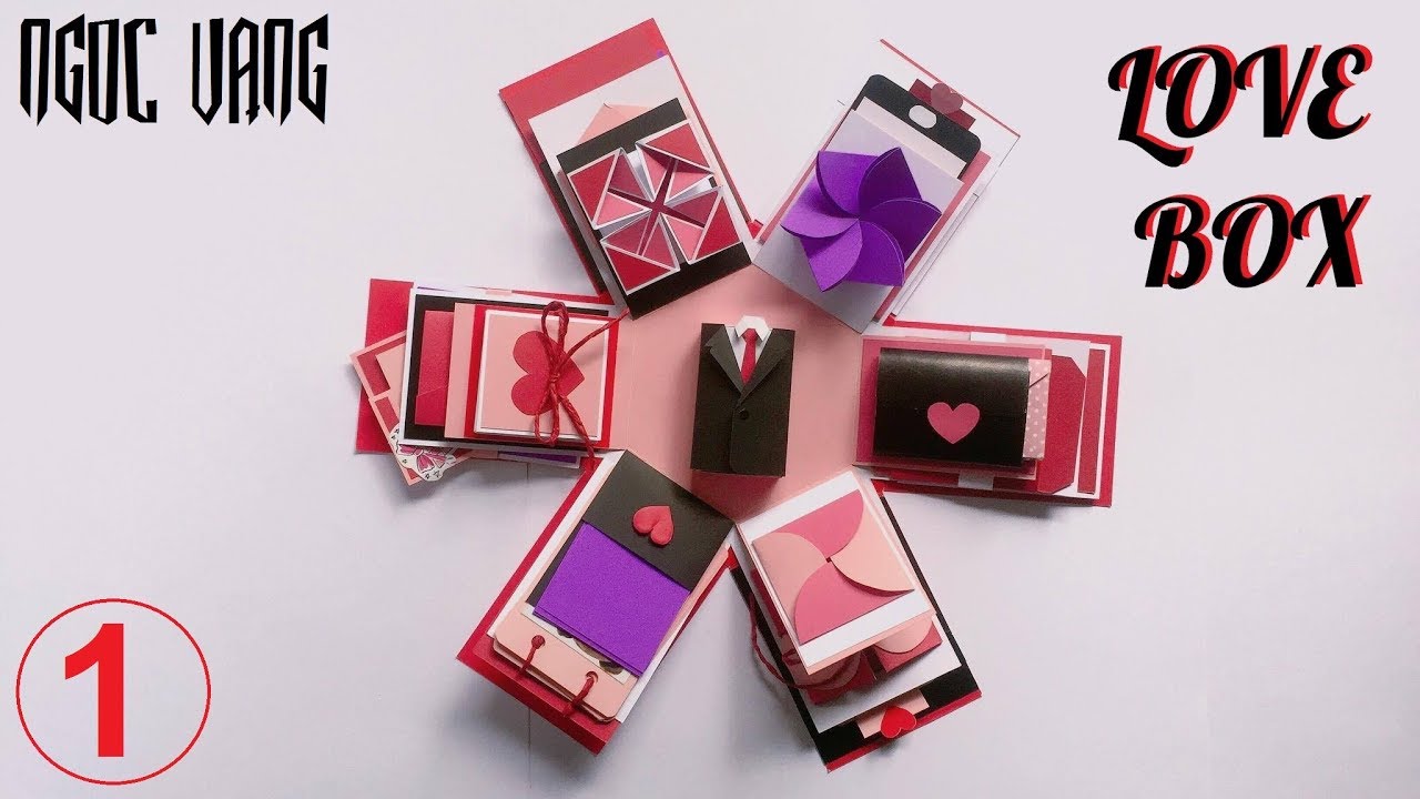 HƯỚNG DẪN LÀM LOVE BOX LỤC GIÁC (Phần 1)- Explosion Box Tutorial- NGOC VANG Handmade