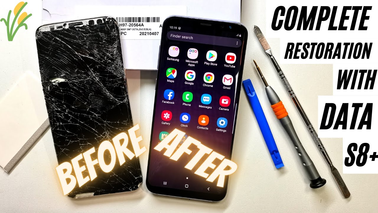 Samsung Galaxy S8+ complete restoration A-Z repair Guide, Cracked screen and back repair Restore S8+