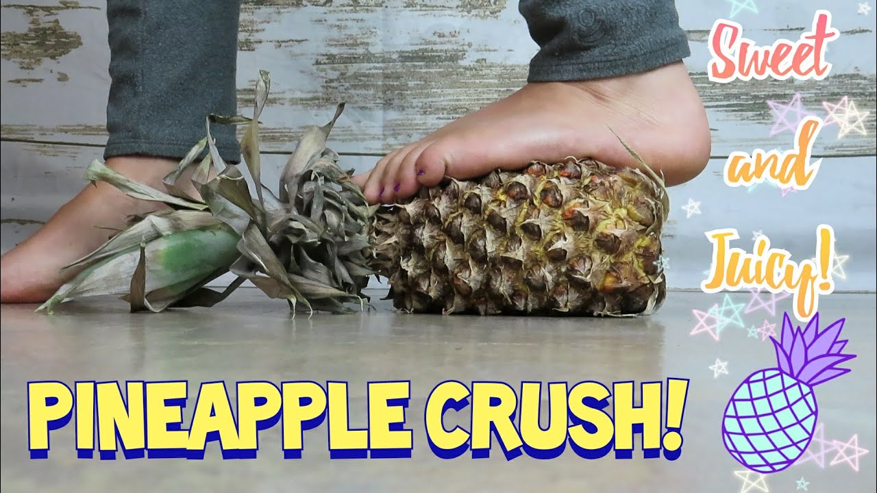 Barefoot Crush! Making Pineapple Juice! *Fetish ASMR*  Walkover 18+ Super Juicy! POV
