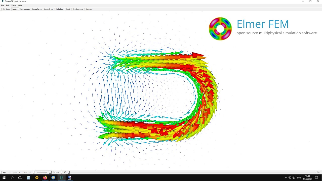 Магнетизм (Magnetostatics)  в Elmer FEM