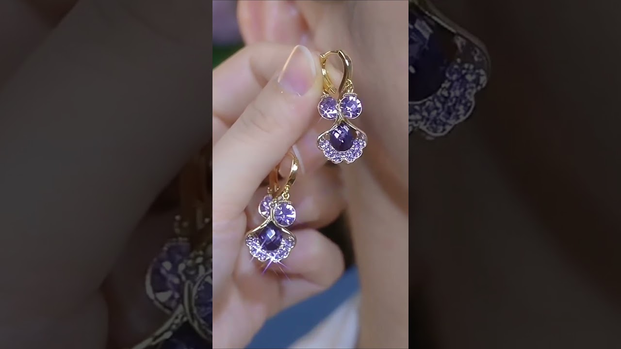 Her Lab Jewelry To Zircon ginkgo leaf earrings😍
