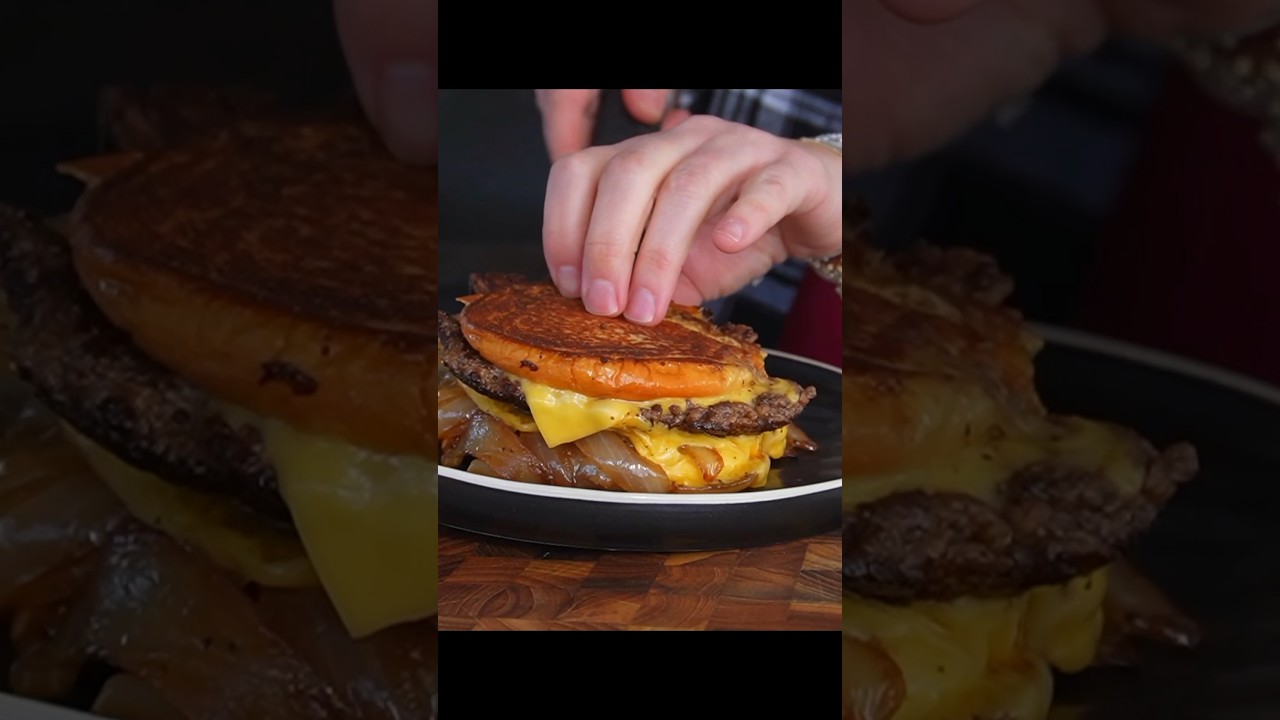 Indulge in Blackstone Betty's TikTok Tested Five Guys Grilled Cheese Cheeseburger.