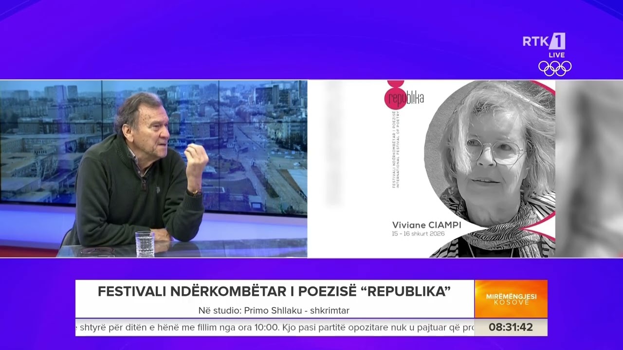 Primo Shllaku - Festivali nd&euml;rkomb&euml;tar i poezis&euml; &ldquo;Republika&rdquo; - Mir&euml;m&euml;ngjesi Kosov&euml; 14.02.2026