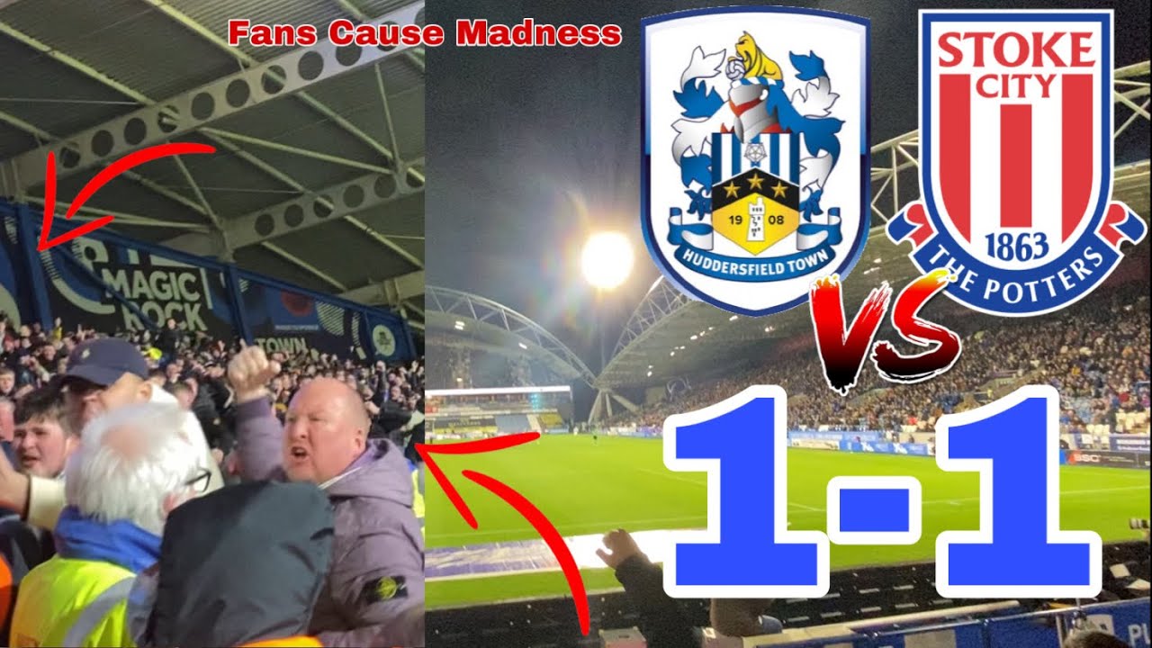 FAN TROUBLE , POLICE Huddersfield Town Vs Stoke City 1-1 EFL Championship Match Day Vlog