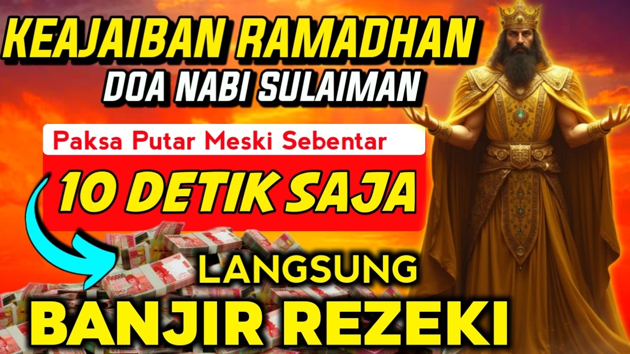NYATA TERJADI !!!, doa nabi sulaiman, doa pembuka rezeki dari segala penjuru, doa penarik rezeki