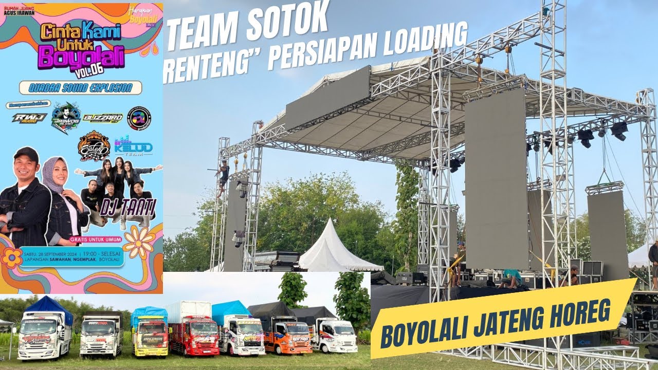 Renteng renteng team sotok persiapan horeg di boyolali ⁉️ AEROMAX , BREWOG , BLIZZARD , RWJ audio