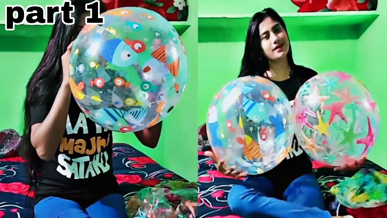 Inflating 24 inch 2 beach balls part 1 / intex 24 inch beach ball/ how to blow beach ball perfectly