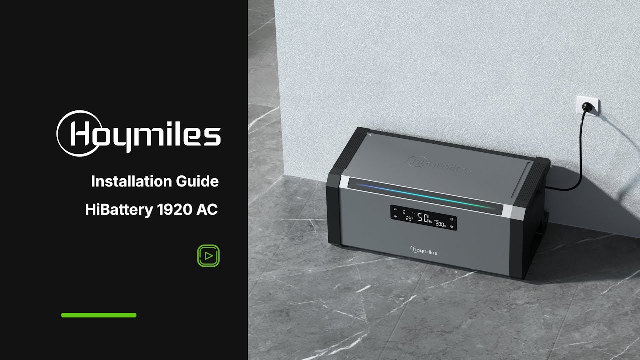 Hoymiles HiBattery 1920 AC Installation