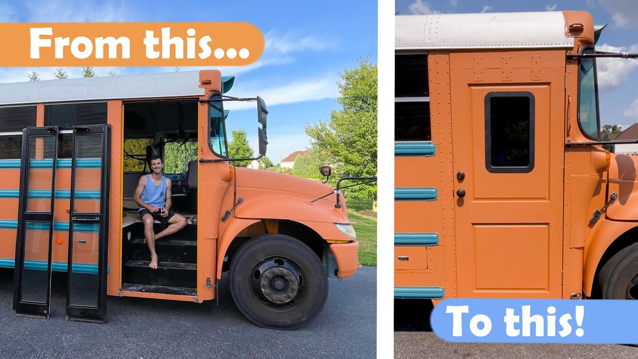 Doorway to Heaven (Skoolie Door Update) | BUS BUILD EPISODE 10