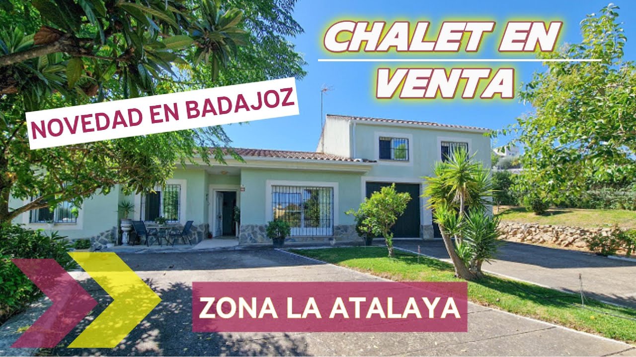 CHALET-CASA EN VENTA EN LA ATALAYA CON 5 HABITACIONES, JARDÍN  Y NAVE EN BADAJOZ