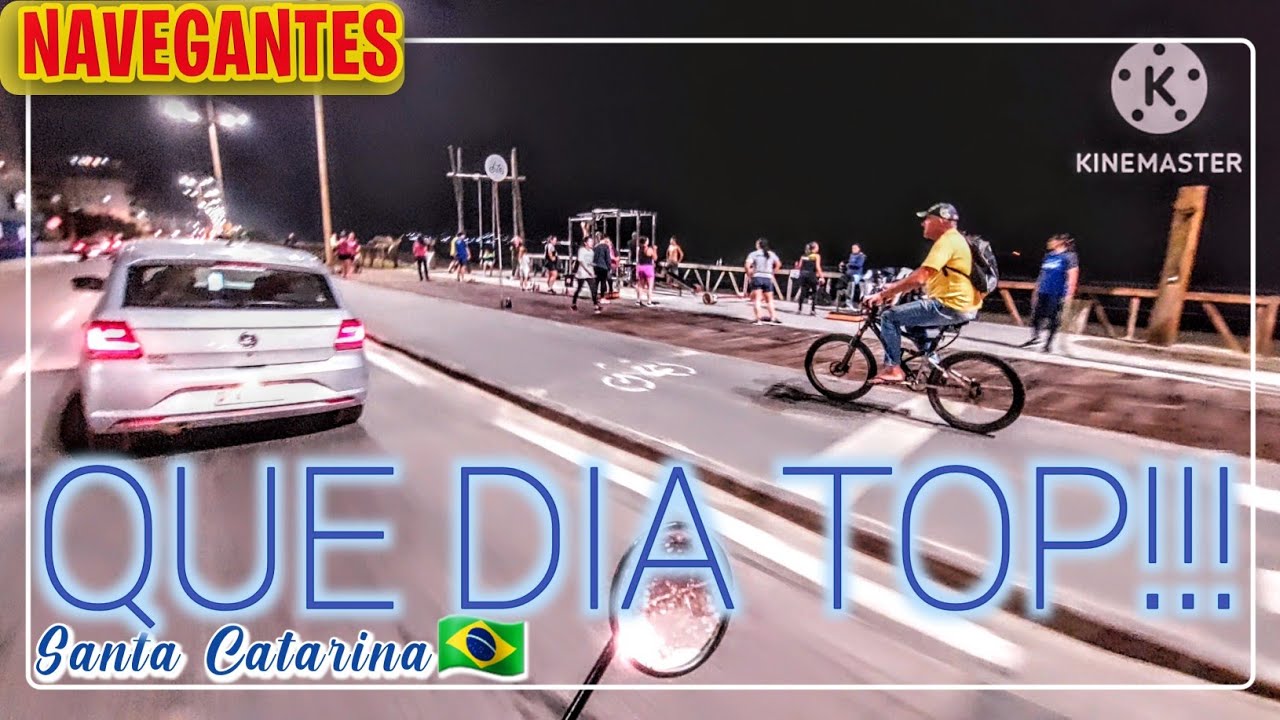 Muito movimento a noite Navegantes Santa Catarina