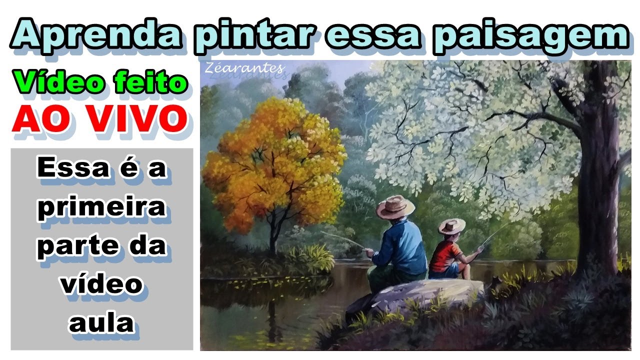Como pintar uma paisagem com pescadores, parte 01