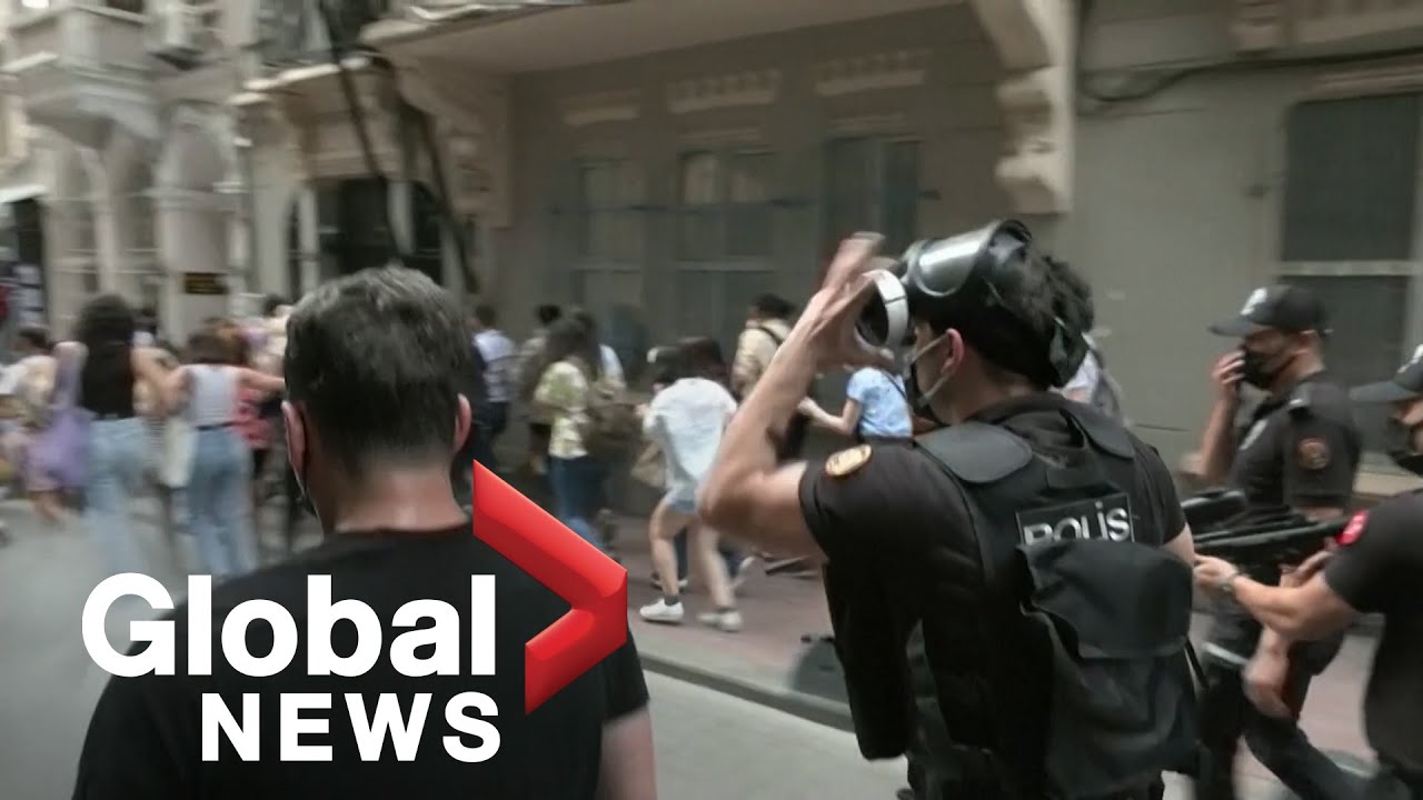 Turkish police fire tear gas to break up banned Istanbul Pride march