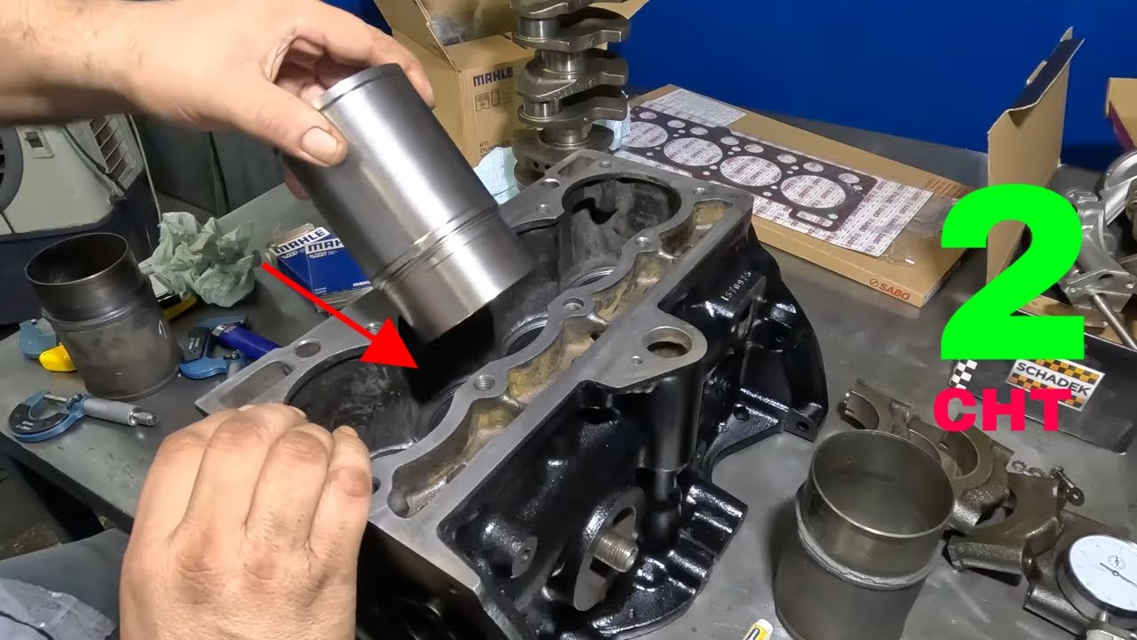 Limpiar y Medir block de Motor ford renault cht tapones de aceite altura de camisas de pistones