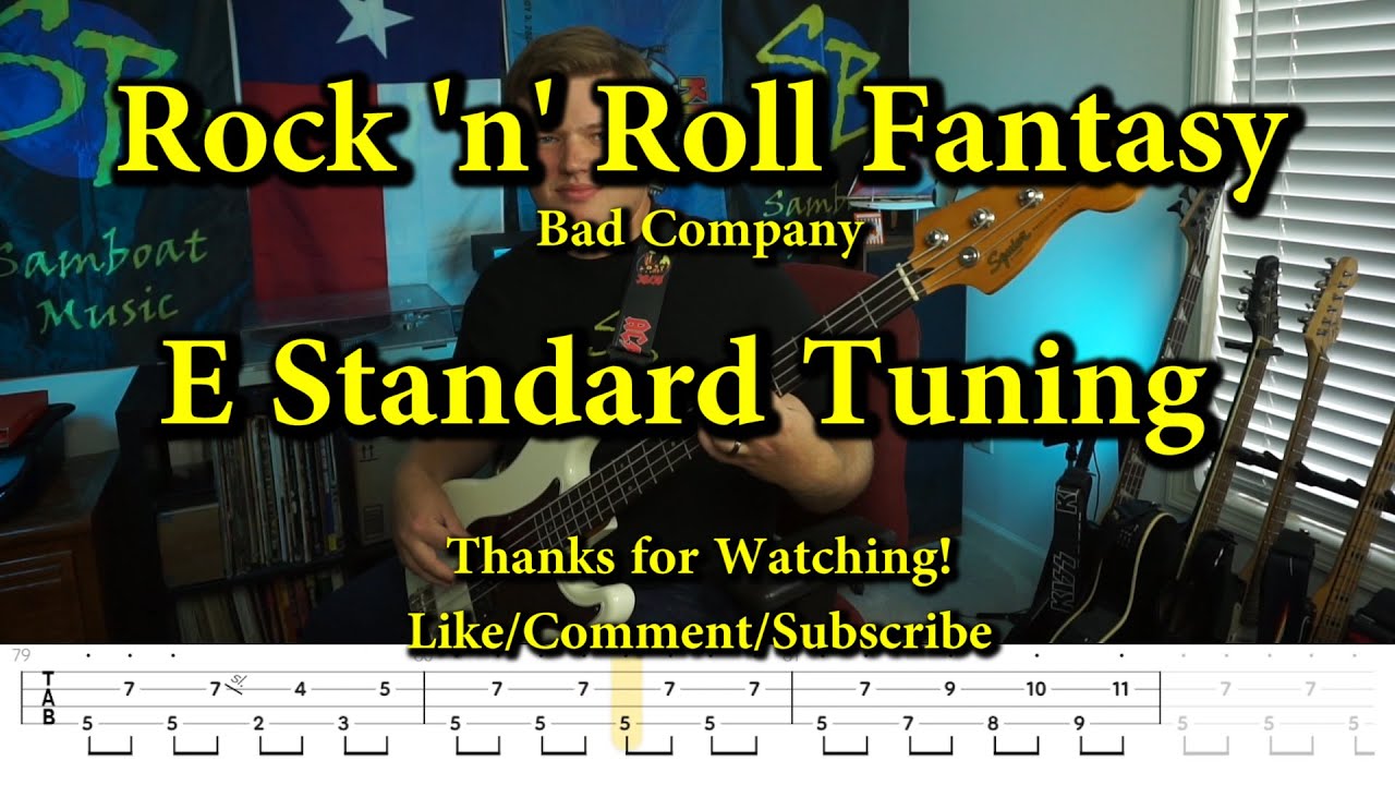 Rock 'n' Roll Fantasy - Bad Company (Bass Cover with Tabs)