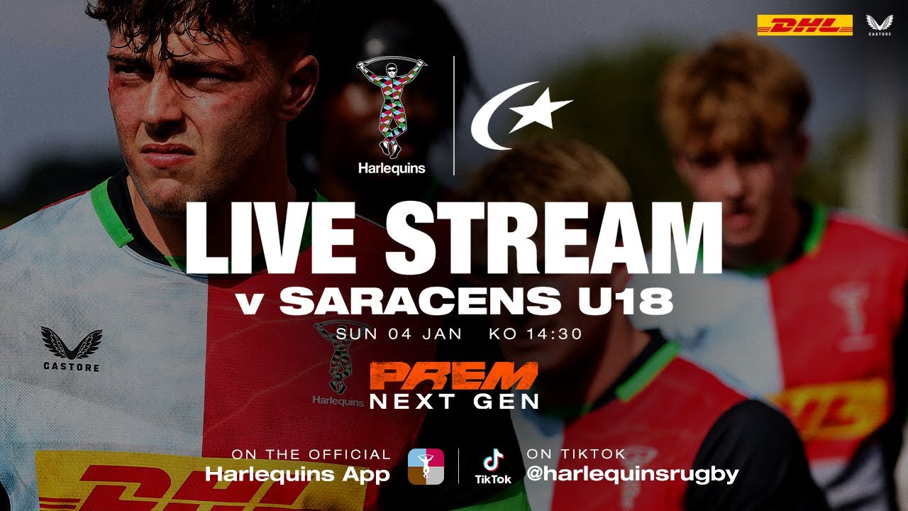 Live Academy Rugby - Harlequins U18 v Saracens U18