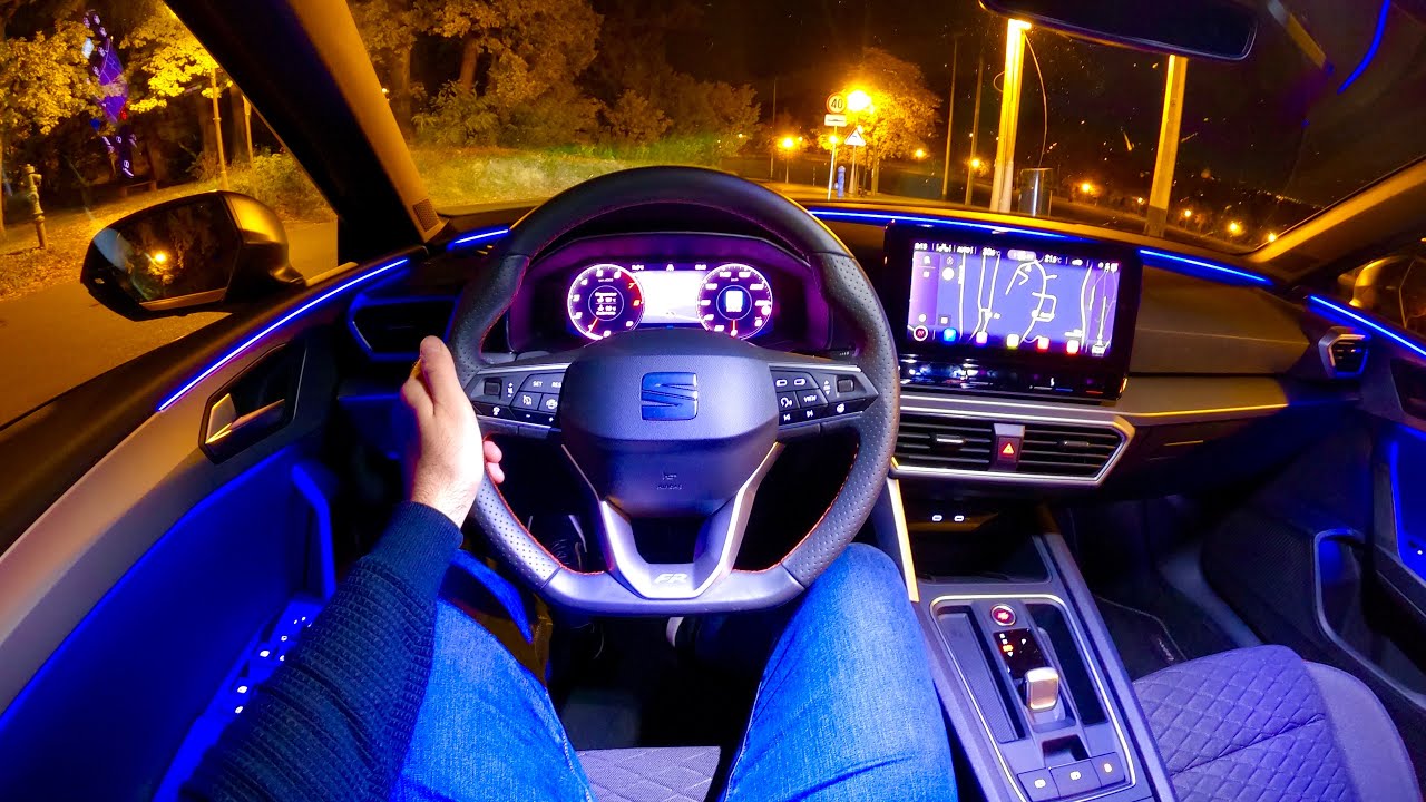Новый Seat Leon 2021 - НОЧНОЙ POV Тест-драйв и ПОЛНЫЙ ОБЗОР (FR 1.5 eTSI DSG)