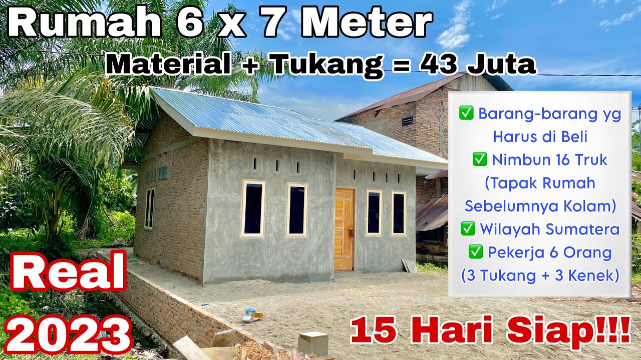 Bangun Rumah Budget 30 juta | Rumah Minimalis 6 x 7 Meter 30 Jutaan