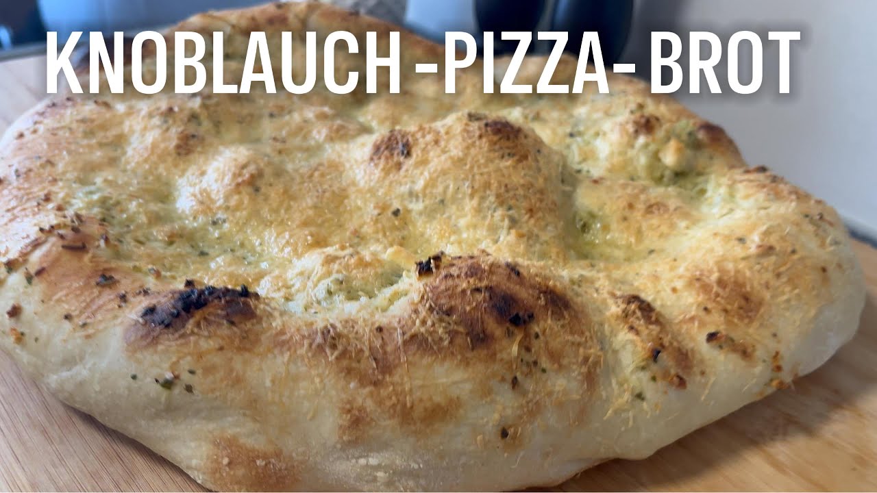 Knoblauch- Pizza-Brot  48 Stunden  gereifter Teig , Пицца Хлеб с Чесноком 