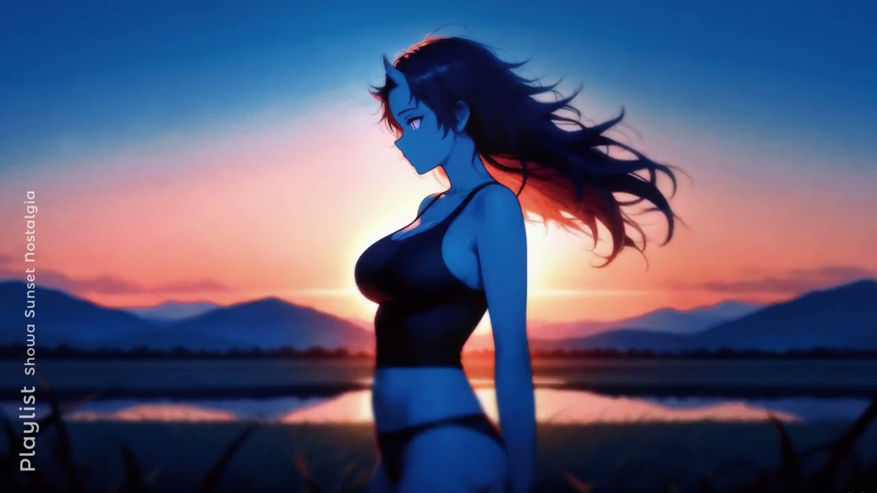 Showa Sunset Nostalgia - Retro Anime Lofi Mix【Oni Girl Lofi】