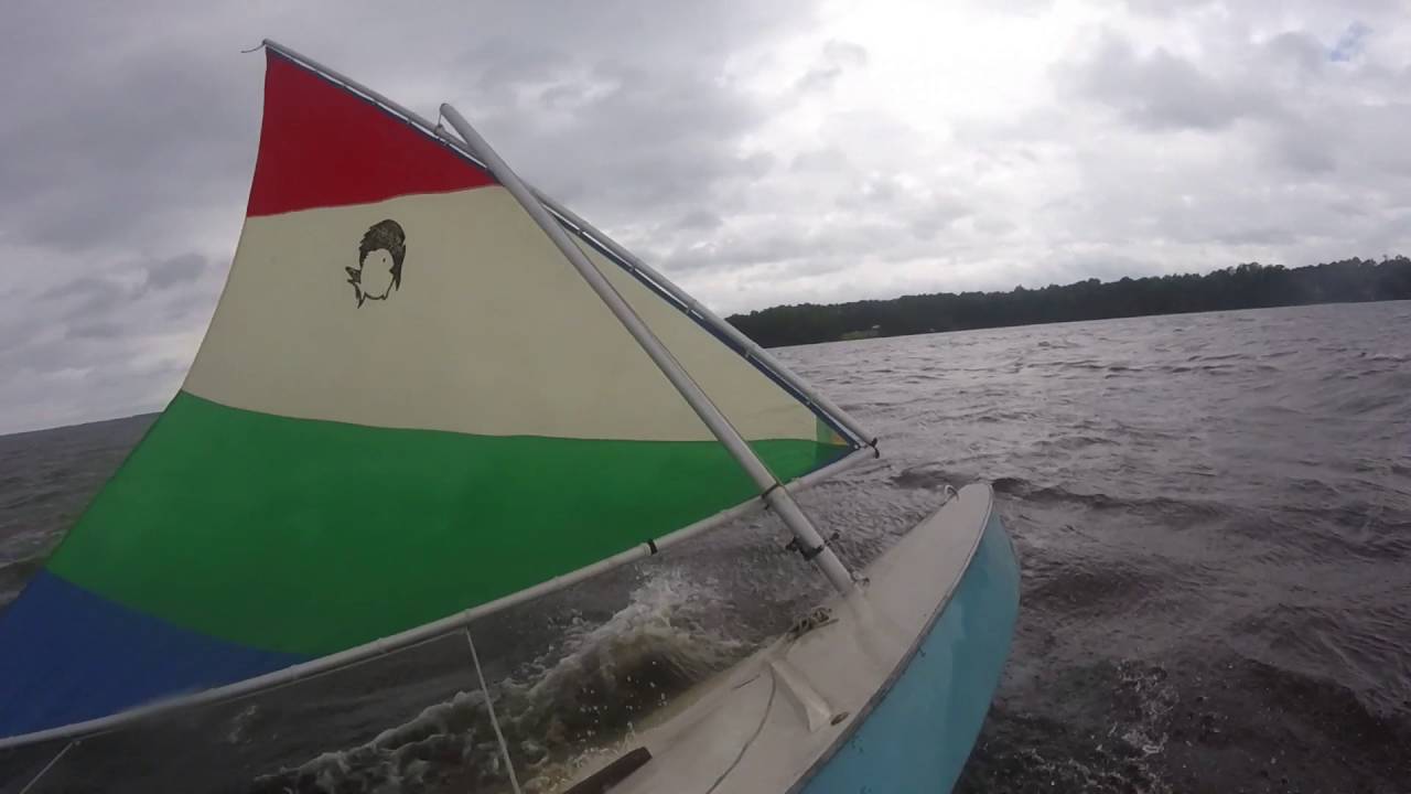 Sunfish Sailing in Heavy Winds