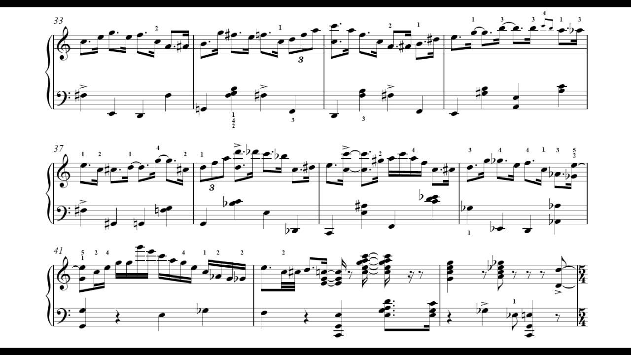 Happy Birthday, piano by Denis Matsuev. FULL SCORE