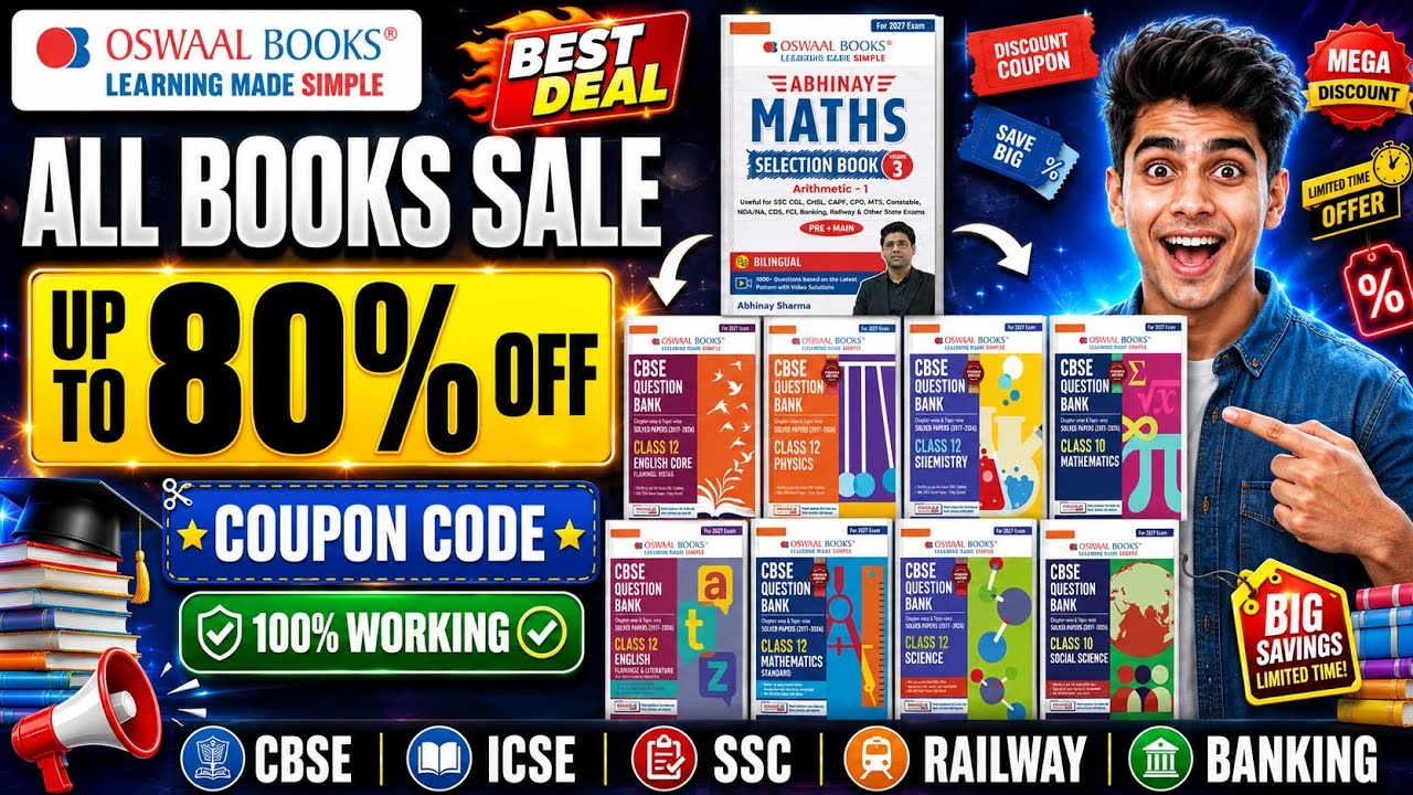 Oswaal Books Discount Coupon Code🔥 CBSE ICSE & Competitive Exams Books Discount | Oswaal Coupon Code